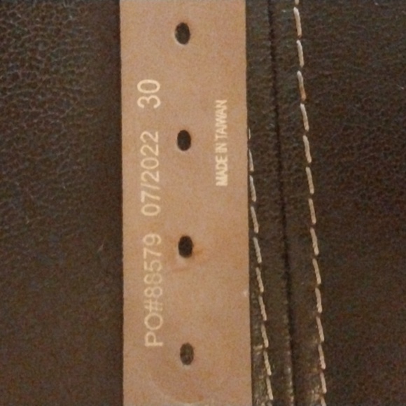 Ariat Women Ornamental Western Brown Leather Belt Silver Buckle‎ 30\